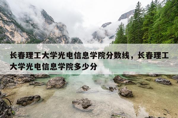 长春理工大学光电信息学院分数线，长春理工大学光电信息学院多少分