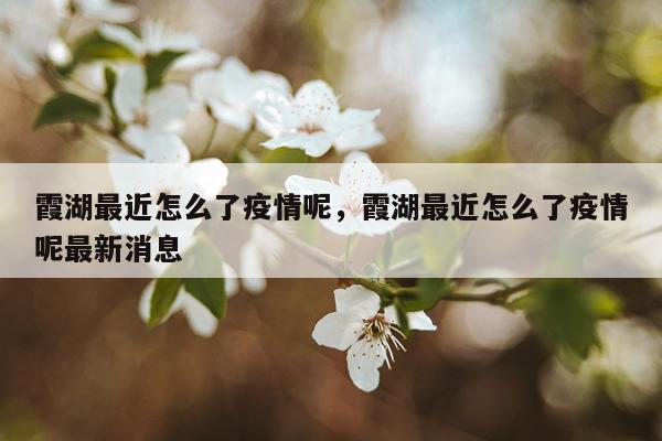 霞湖最近怎么了疫情呢，霞湖最近怎么了疫情呢最新消息