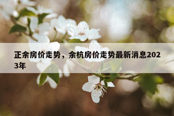 正余房价走势，余杭房价走势最新消息2023年