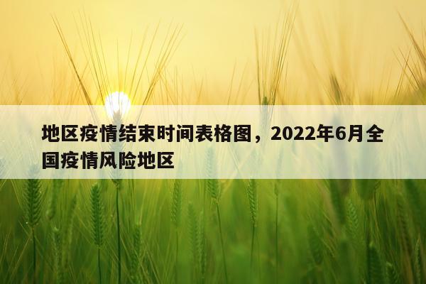 地区疫情结束时间表格图，2022年6月全国疫情风险地区