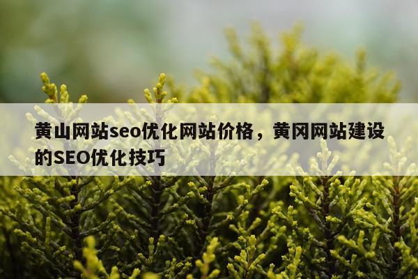 黄山网站seo优化网站价格，黄冈网站建设的SEO优化技巧