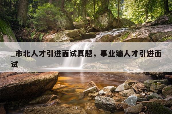 _市北人才引进面试真题，事业编人才引进面试