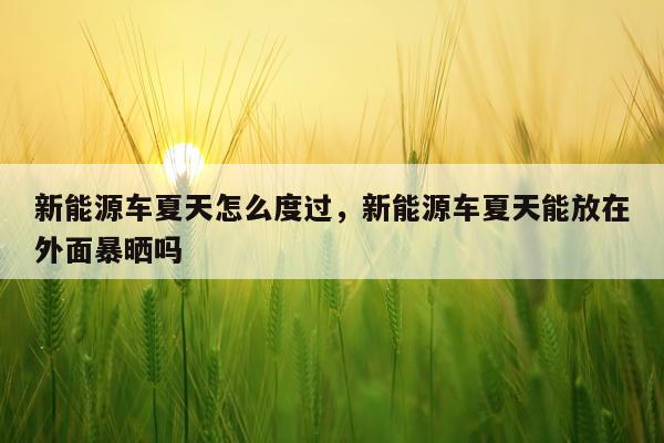 新能源车夏天怎么度过，新能源车夏天能放在外面暴晒吗