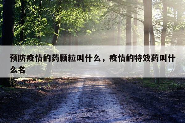 预防疫情的药颗粒叫什么，疫情的特效药叫什么名
