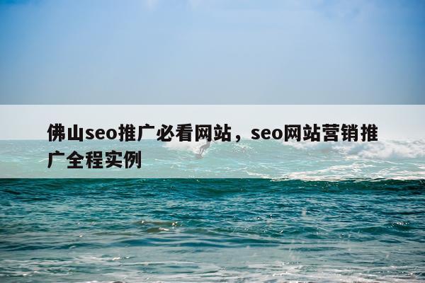 佛山seo推广必看网站，seo网站营销推广全程实例