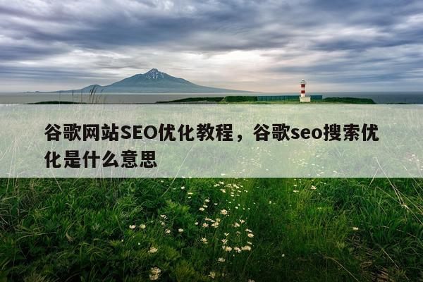 谷歌网站SEO优化教程，谷歌seo搜索优化是什么意思