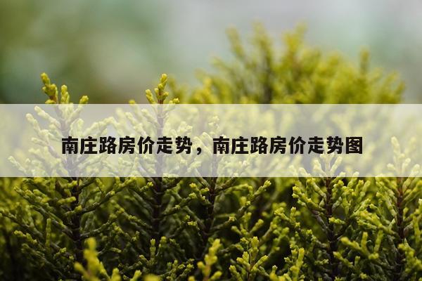 南庄路房价走势，南庄路房价走势图