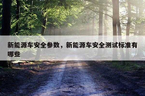 新能源车安全参数，新能源车安全测试标准有哪些