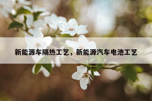 新能源车隔热工艺，新能源汽车电池工艺