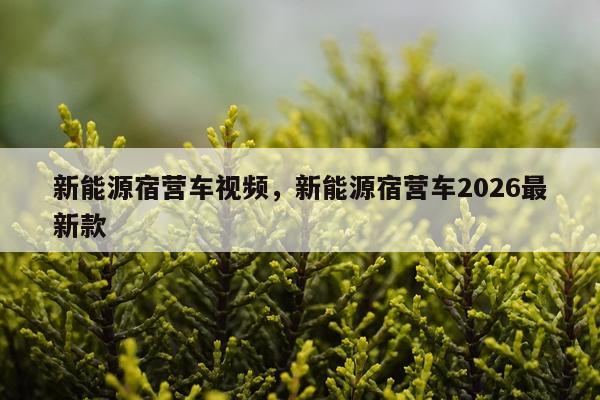 新能源宿营车视频，新能源宿营车2026最新款