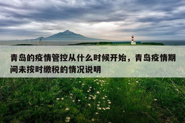青岛的疫情管控从什么时候开始，青岛疫情期间未按时缴税的情况说明
