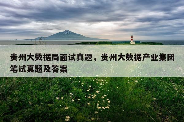 贵州大数据局面试真题，贵州大数据产业集团笔试真题及答案