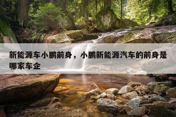 新能源车小鹏前身，小鹏新能源汽车的前身是哪家车企