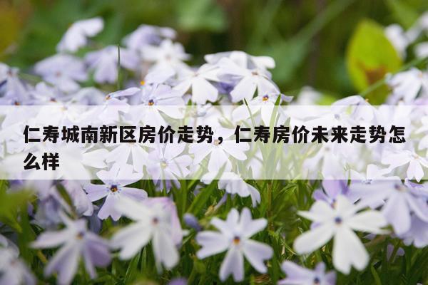 仁寿城南新区房价走势，仁寿房价未来走势怎么样