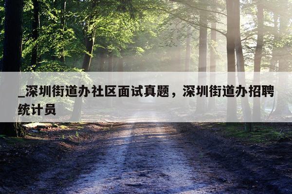 _深圳街道办社区面试真题，深圳街道办招聘统计员