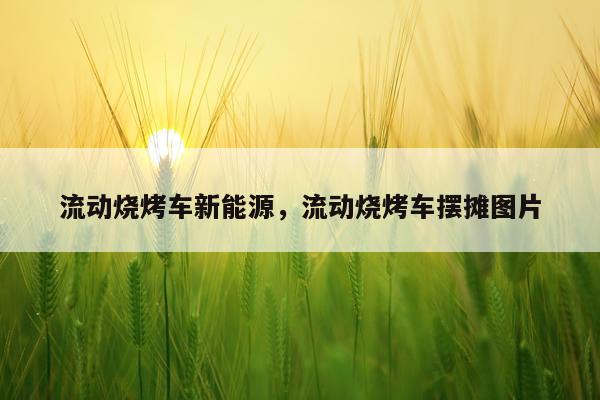 流动烧烤车新能源，流动烧烤车摆摊图片