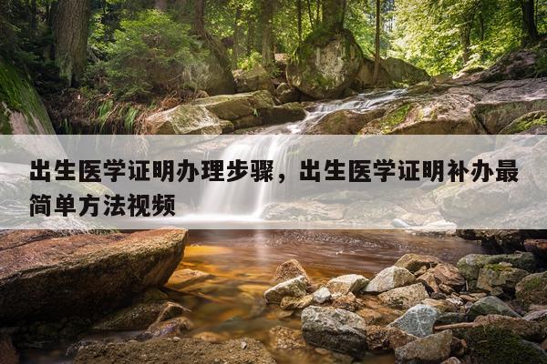出生医学证明办理步骤，出生医学证明补办最简单方法视频