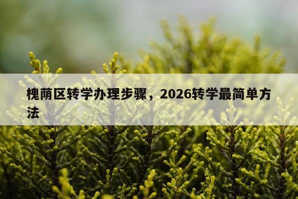 槐荫区转学办理步骤，2026转学最简单方法
