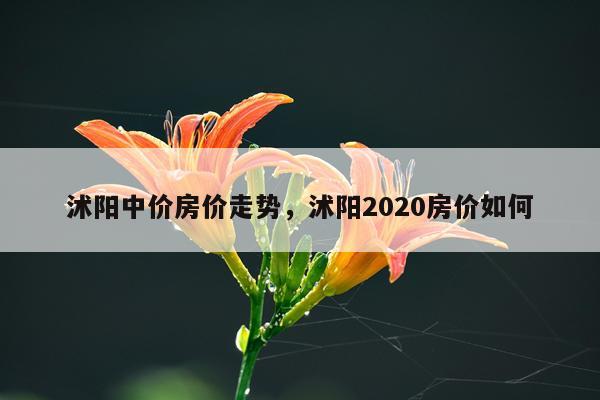 沭阳中价房价走势，沭阳2020房价如何