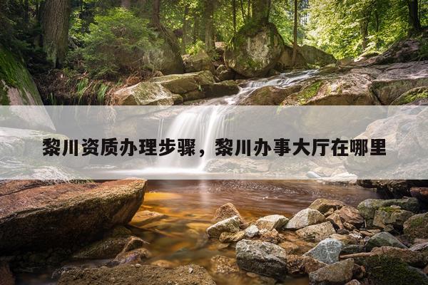 黎川资质办理步骤，黎川办事大厅在哪里