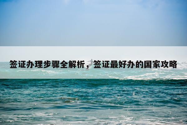 签证办理步骤全解析,签证最好办的国家攻略