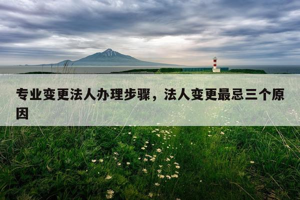 专业变更法人办理步骤,法人变更最忌三个原因